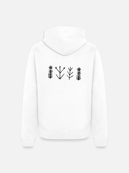 Pflanzen - Unisex Premium Bio Zip Hoodie - Weiß