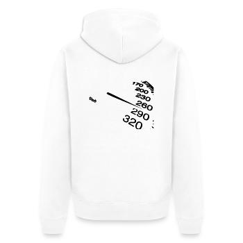 compteur vitesse - Veste à capuche bio Premium Unisexe - blanc - Dos - Thijin (182cm)