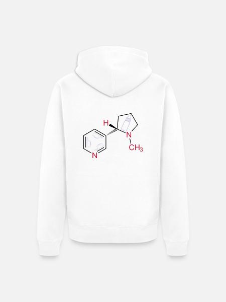 Vaping Nikotin-Nicotine - Unisex Premium Bio Zip Hoodie - Weiß