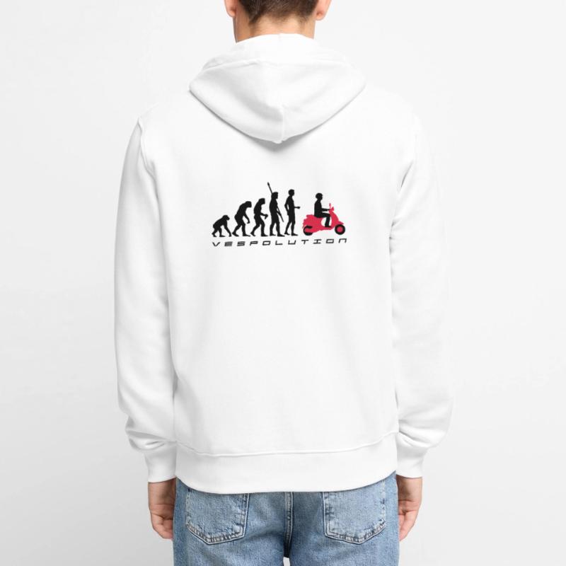 vespolution evolution__b_2c Unisex Premium Bio Zip Hoodie