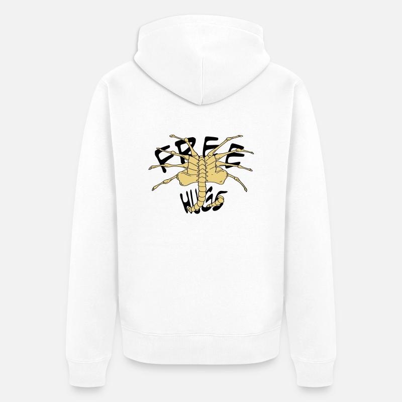 free_huggs - Veste à capuche bio Premium Unisexe - blanc