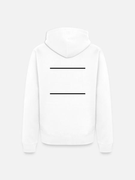 linien__f1 - Unisex Premium Bio Zip Hoodie - Weiß
