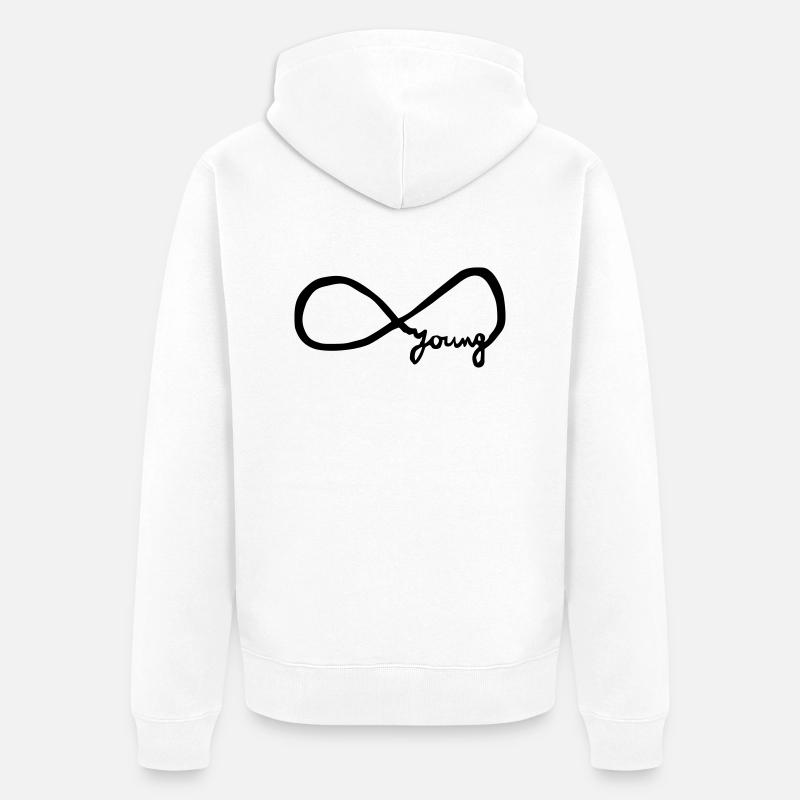 infinity_young - Unisex Premium Bio Zip Hoodie - Weiß