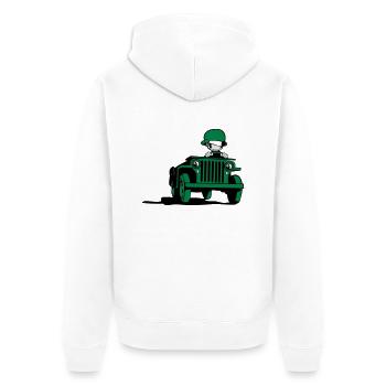 jeep_3c - Veste à capuche bio Premium Unisexe - blanc - Dos - Thijin (182cm)