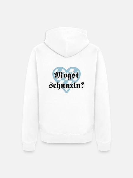 Mogst schnaxln - Unisex Premium Bio Zip Hoodie - Weiß