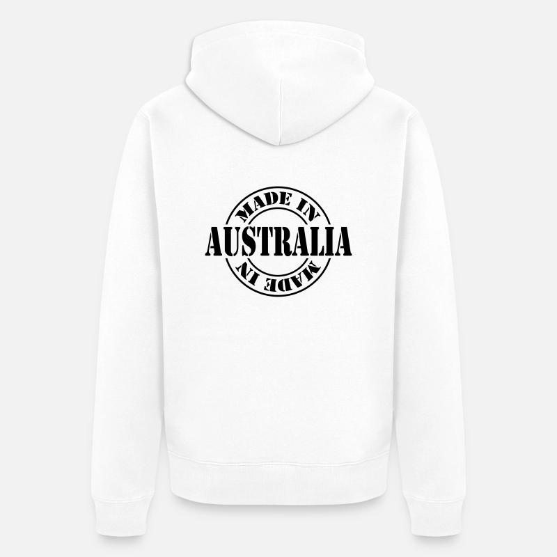 made in australia m1k2 - Veste à capuche bio Premium Unisexe - blanc