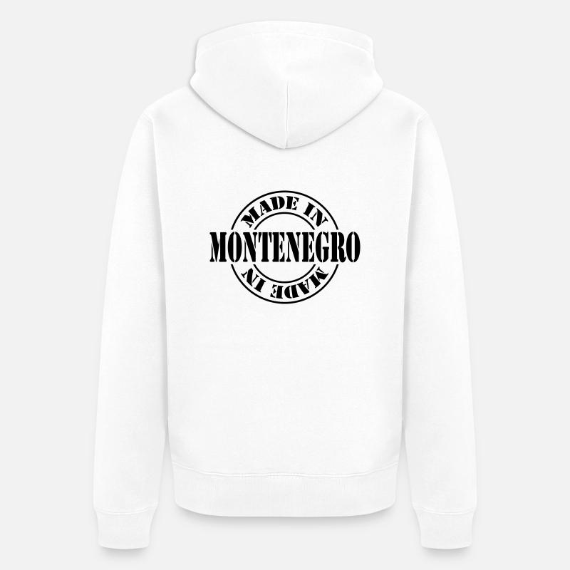 made in montenegro m1k2 - Veste à capuche bio Premium Unisexe - blanc