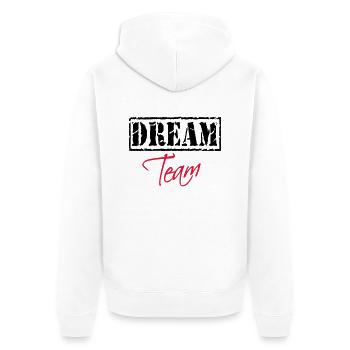 Dream Team - Veste à capuche bio Premium Unisexe - blanc - Dos - Thijin (182cm)