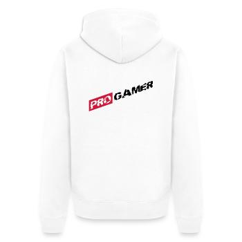 eSport Pro Gamer - Unisex Premium Organic Zip Hoodie - white - Back - Thijin (182cm)