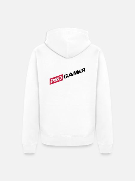 eSport Pro Gamer - Unisex Premium Organic Zip Hoodie - white