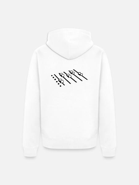 DJ - Veste à capuche bio Premium Unisexe - blanc