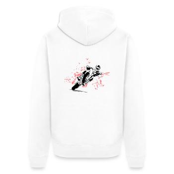 Supermoto Racing - Supermotard - Veste à capuche bio Premium Unisexe - blanc - Dos - Thijin (182cm)