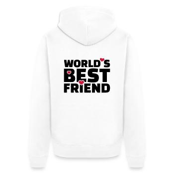 World's best friends - Veste à capuche bio Premium Unisexe - blanc - Dos - Thijin (182cm)