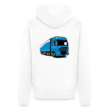 Truck truck robot - Unisex Premium Organic Zip Hoodie - white - Back - Thijin (182cm)