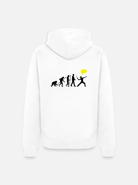 feuerschlucker_072016_a_2c - Unisex Premium Bio Zip Hoodie - Weiß