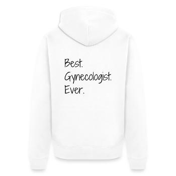docteur / médecin / gynécologue / gynécologie - Veste à capuche bio Premium Unisexe - blanc - Dos - Thijin (182cm)