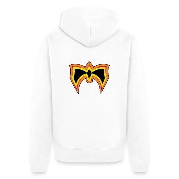 Wrestling 80s - Unisex Premium Bio Zip Hoodie - Weiß - Hinten - Thijin (182cm)