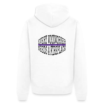 meilleur maçon charpentier blagues tshirts plombier exploitation forestière - Veste à capuche bio Premium Unisexe - blanc - Dos - Thijin (182cm)
