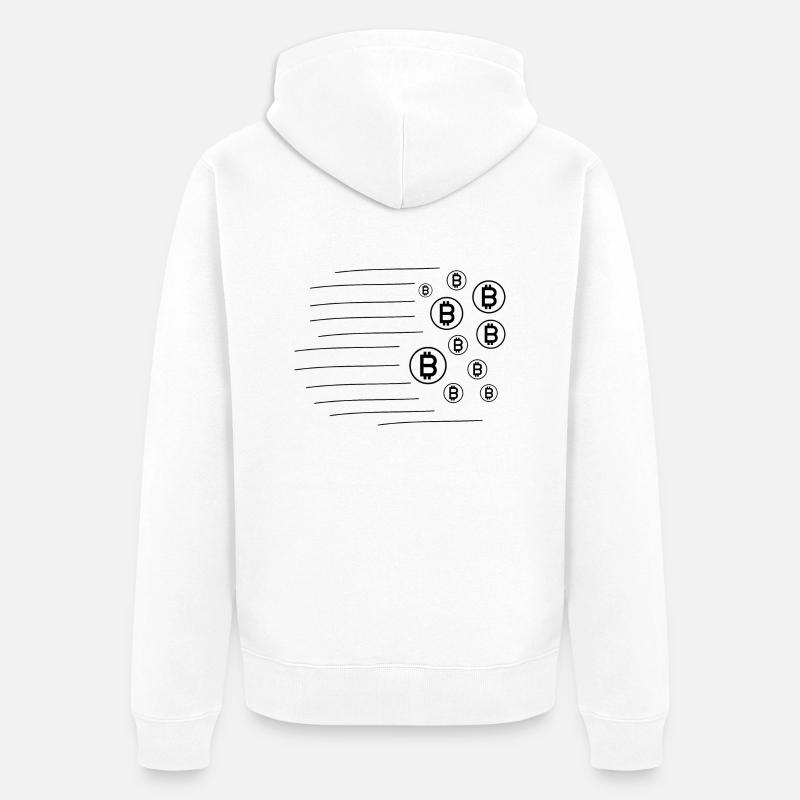 Bitcoin Trading Crypto Stocks - Veste à capuche bio Premium Unisexe - blanc