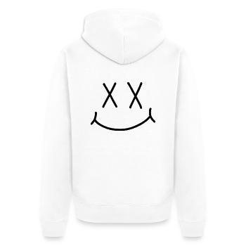 Emoji Rire - Veste à capuche bio Premium Unisexe - blanc - Dos - Thijin (182cm)
