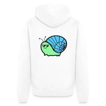 Escargot Cool - Veste à capuche bio Premium Unisexe - blanc - Dos - Thijin (182cm)