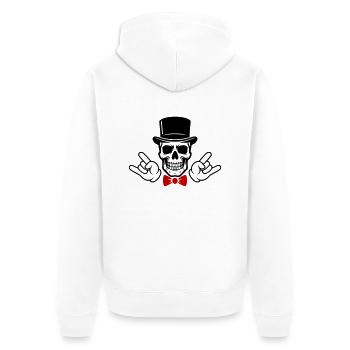 Marié Skeleton Enterrement de vie de garçon - Veste à capuche bio Premium Unisexe - blanc - Dos - Thijin (182cm)