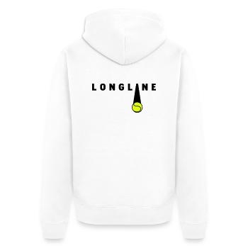 tennis - Unisex Premium Bio Zip Hoodie - Weiß - Hinten - Thijin (182cm)
