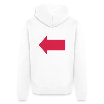 flèche - Veste à capuche bio Premium Unisexe - blanc - Dos - Thijin (182cm)