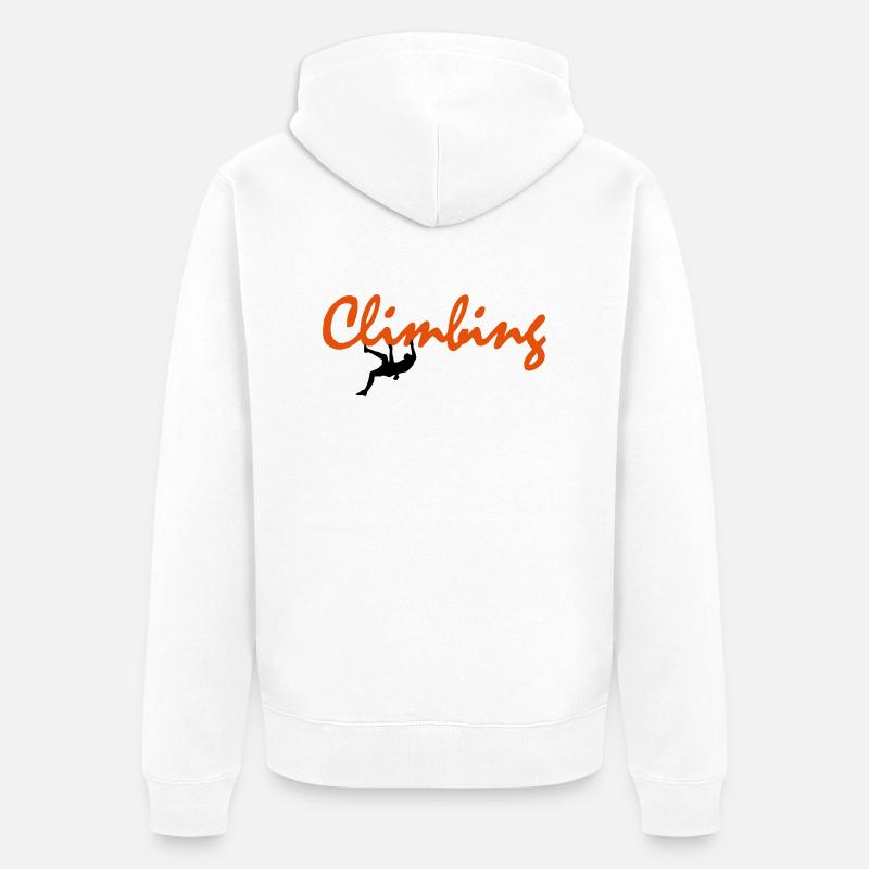 Climbing - Veste à capuche bio Premium Unisexe - blanc