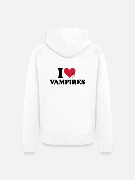 Vampire - Unisex Premium Bio Zip Hoodie - Weiß