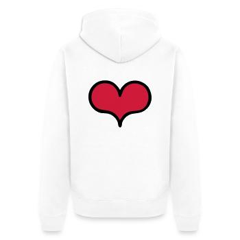 heart - Veste à capuche bio Premium Unisexe - blanc - Dos - Thijin (182cm)