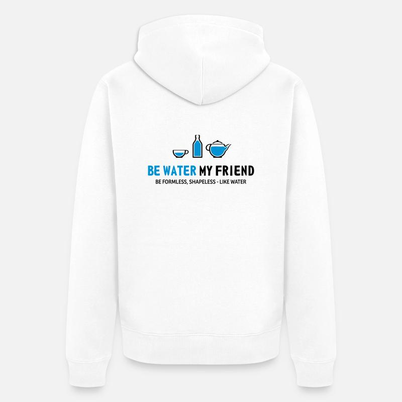 be water - Unisex Premium Bio Zip Hoodie - Weiß