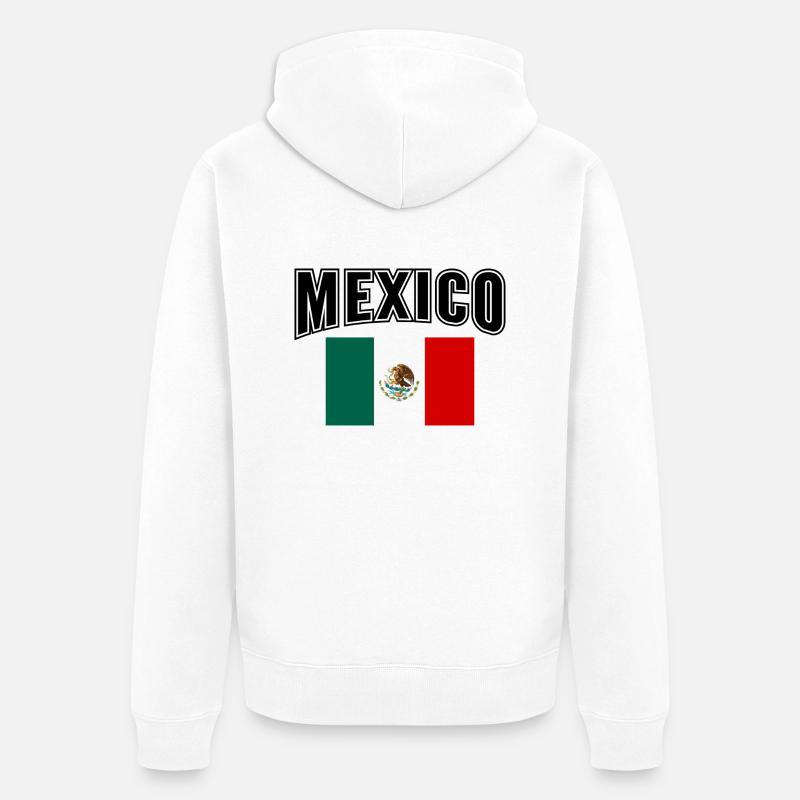Mexico - Unisex Premium Organic Zip Hoodie - white