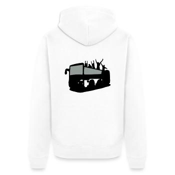 Tour Bus & tourisme - Veste à capuche bio Premium Unisexe - blanc - Dos - Thijin (182cm)