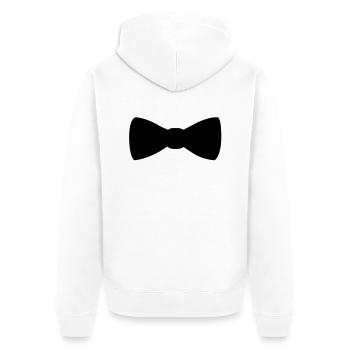 fliege_krawatte_1__f1 - Veste à capuche bio Premium Unisexe - blanc - Dos - Thijin (182cm)