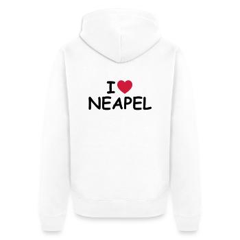 J'aime Naples - Veste à capuche bio Premium Unisexe - blanc - Dos - Thijin (182cm)
