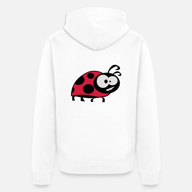ladybug der Marienkäfer - Unisex Premium Bio Zip Hoodie - Weiß