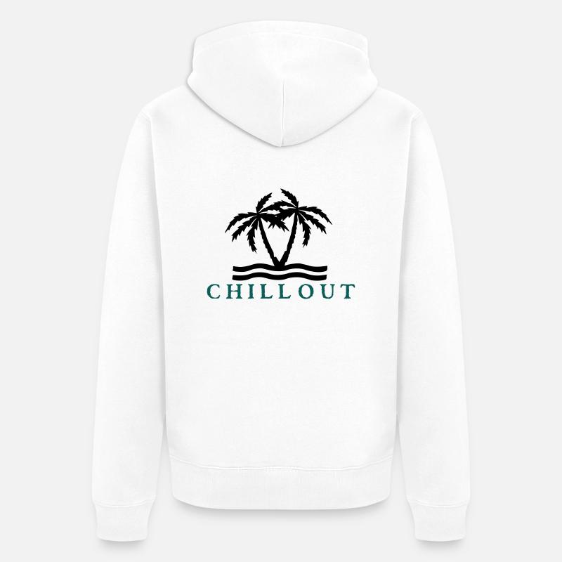 chill_out_vec_2 fr - Veste à capuche bio Premium Unisexe - blanc