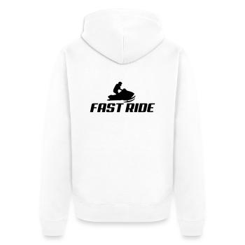 snowmobile2 - Veste à capuche bio Premium Unisexe - blanc - Dos - Thijin (182cm)