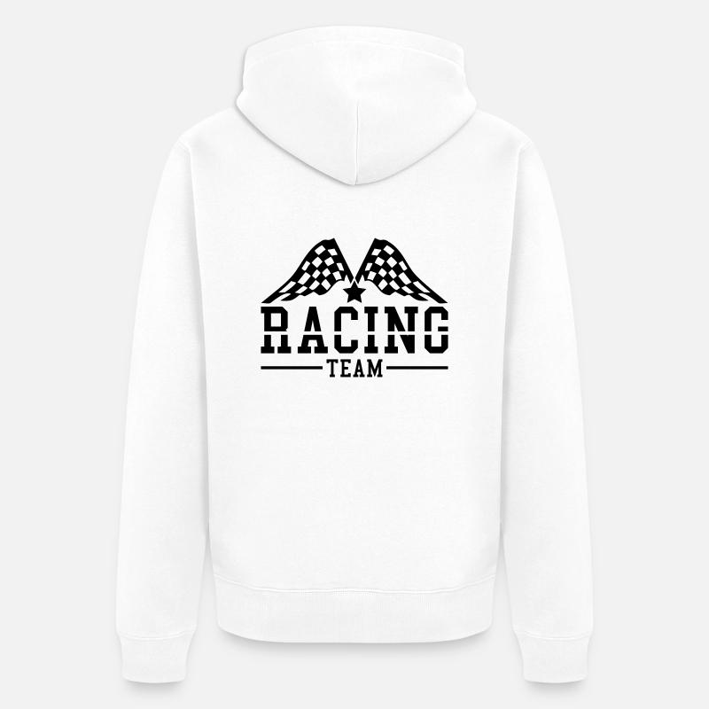 racing_team_ri1 - Veste à capuche bio Premium Unisexe - blanc