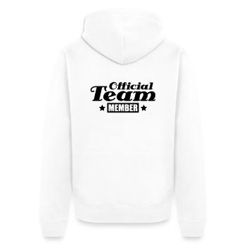 official_team_member_do1 - Veste à capuche bio Premium Unisexe - blanc - Dos - Thijin (182cm)