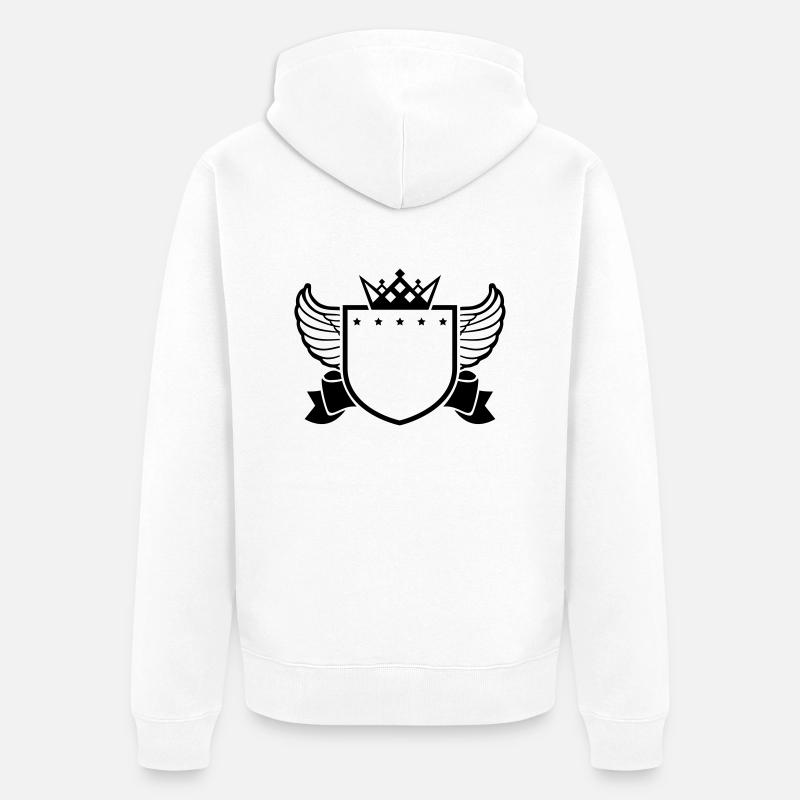 shield_empty_di1 - Veste à capuche bio Premium Unisexe - blanc