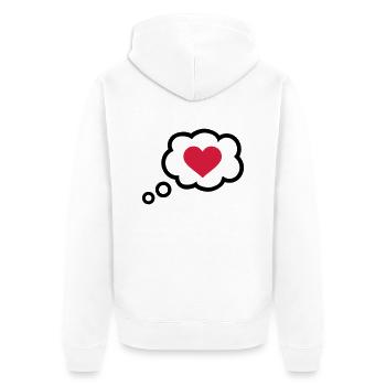 Speech bubble - Unisex Premium Organic Zip Hoodie - white - Back - Thijin (182cm)