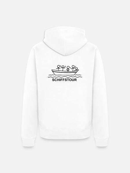 Schiffstour - Bootsfahrt - Unisex Premium Bio Zip Hoodie - Weiß