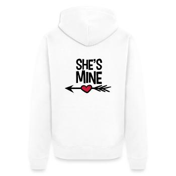 amour amoureux elle est à moi elle m'appartient - Veste à capuche bio Premium Unisexe - blanc - Dos - Thijin (182cm)