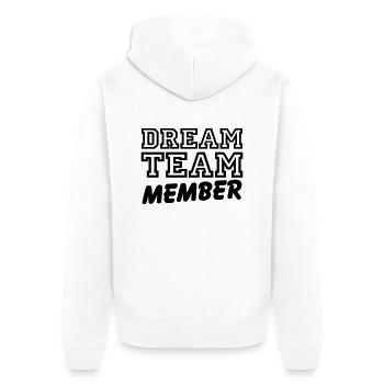 Dream Team Member - Veste à capuche bio Premium Unisexe - blanc - Dos - Thijin (182cm)