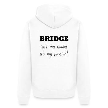 Bridge Card game Kartenspiel Jeu de cartes - Unisex Premium Organic Zip Hoodie - white - Back - Thijin (182cm)