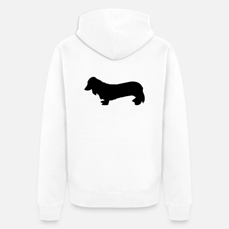 dackel - Veste à capuche bio Premium Unisexe - blanc
