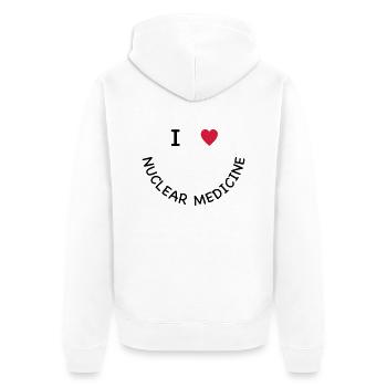 I love nuclear medicine - Unisex Premium Organic Zip Hoodie - white - Back - Thijin (182cm)