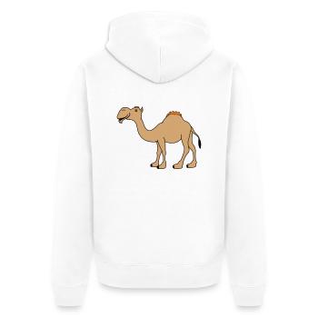 Chameau - Veste à capuche bio Premium Unisexe - blanc - Dos - Thijin (182cm)